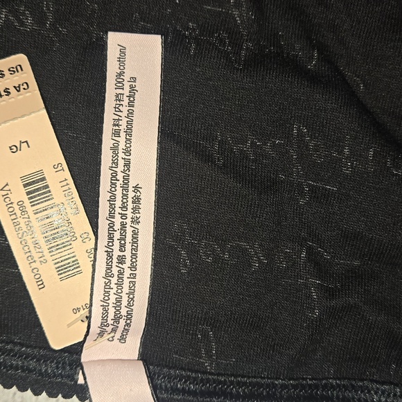 Victoria's Secret Bikini Panties Set Black/Pink Size L NWT - Picture 5 of 9